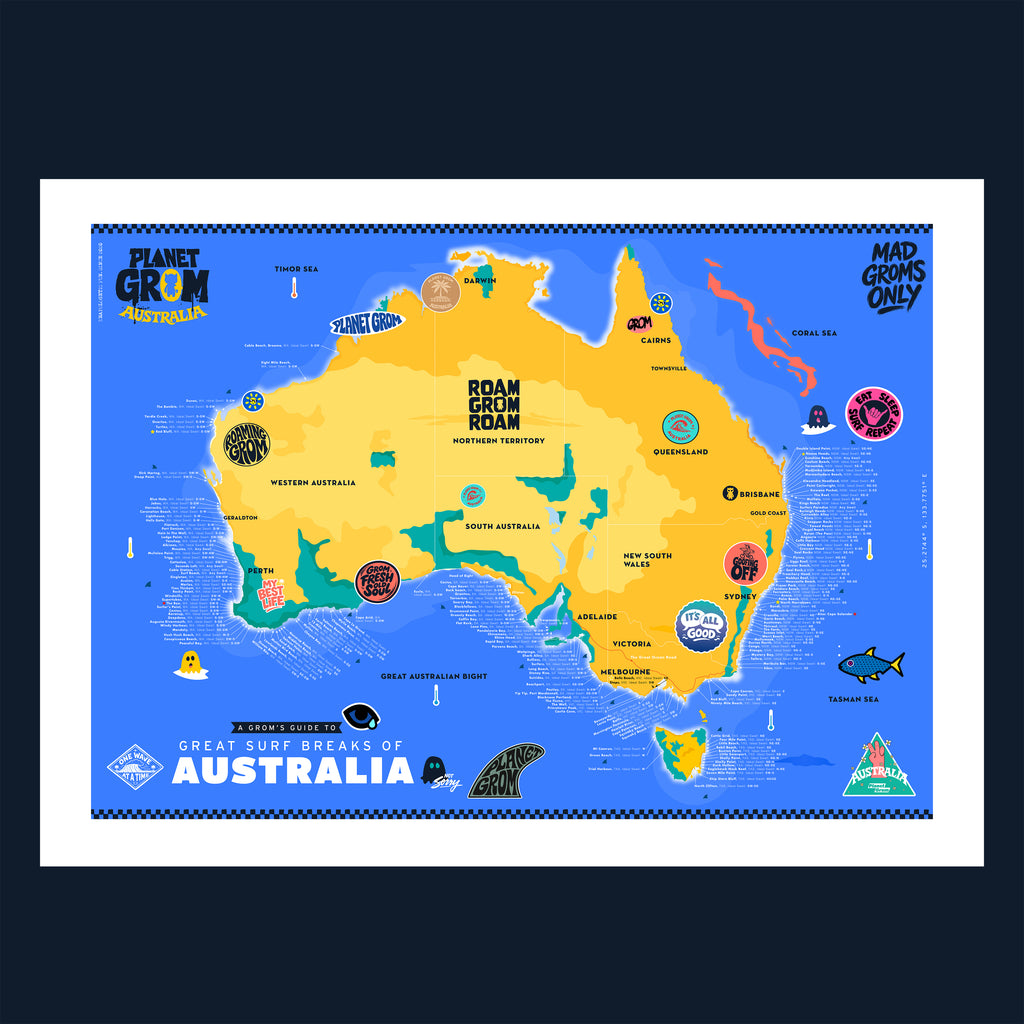 Great Surf Breaks of Australia (Grom's &amp; Big Grom's map)