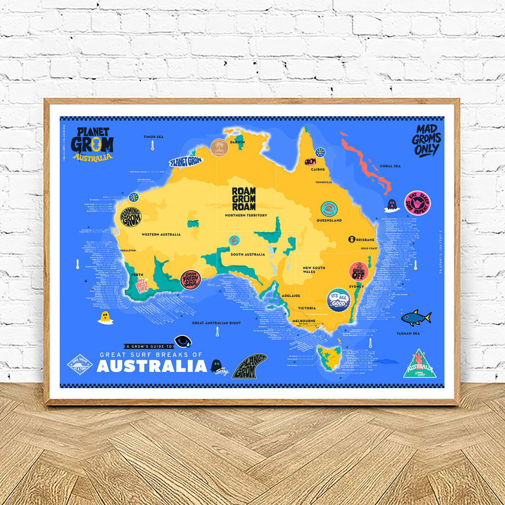 Great Surf Breaks of Australia (Grom's &amp; Big Grom's map)