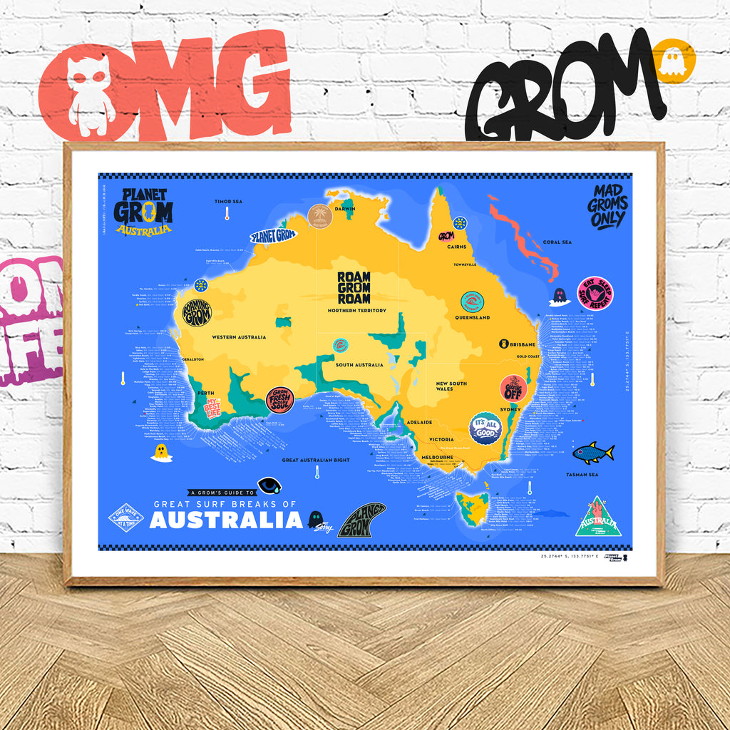 Great Surf Breaks of Australia (Grom's &amp; Big Grom's map)