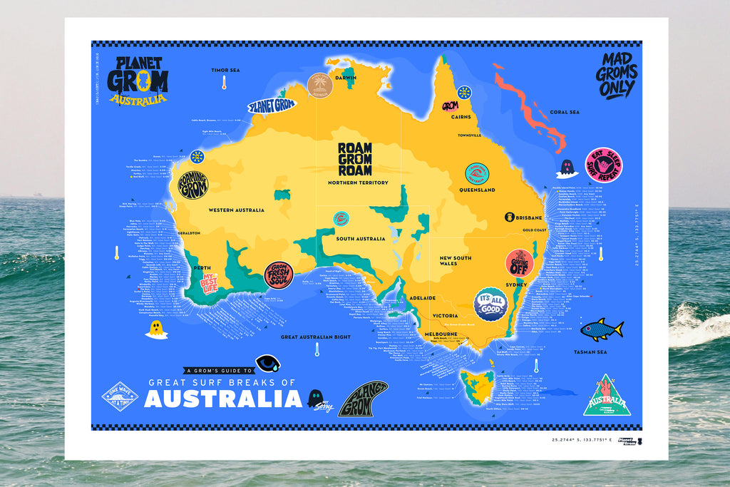 Great Surf Breaks of Australia (Grom's &amp; Big Grom's map)